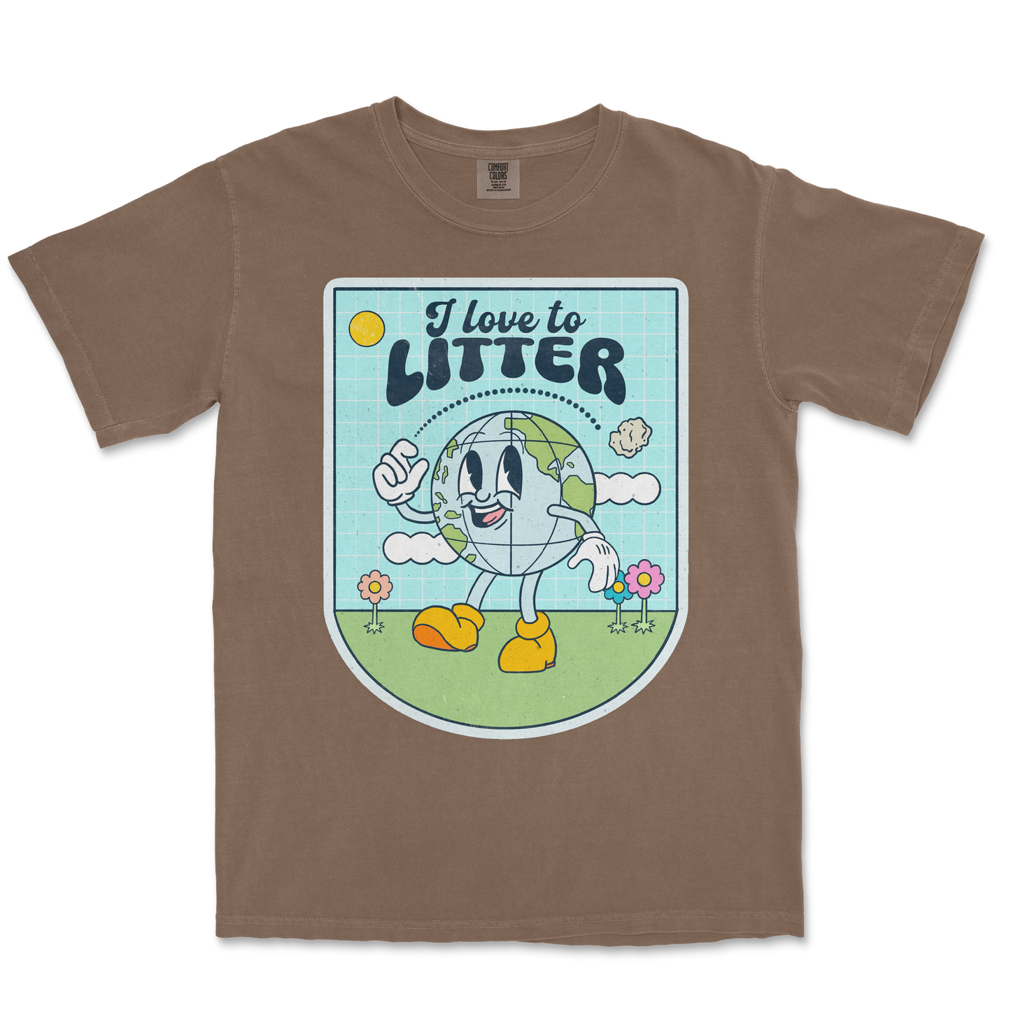 Comfort Colors T-Shirt Earth Day in Espresso