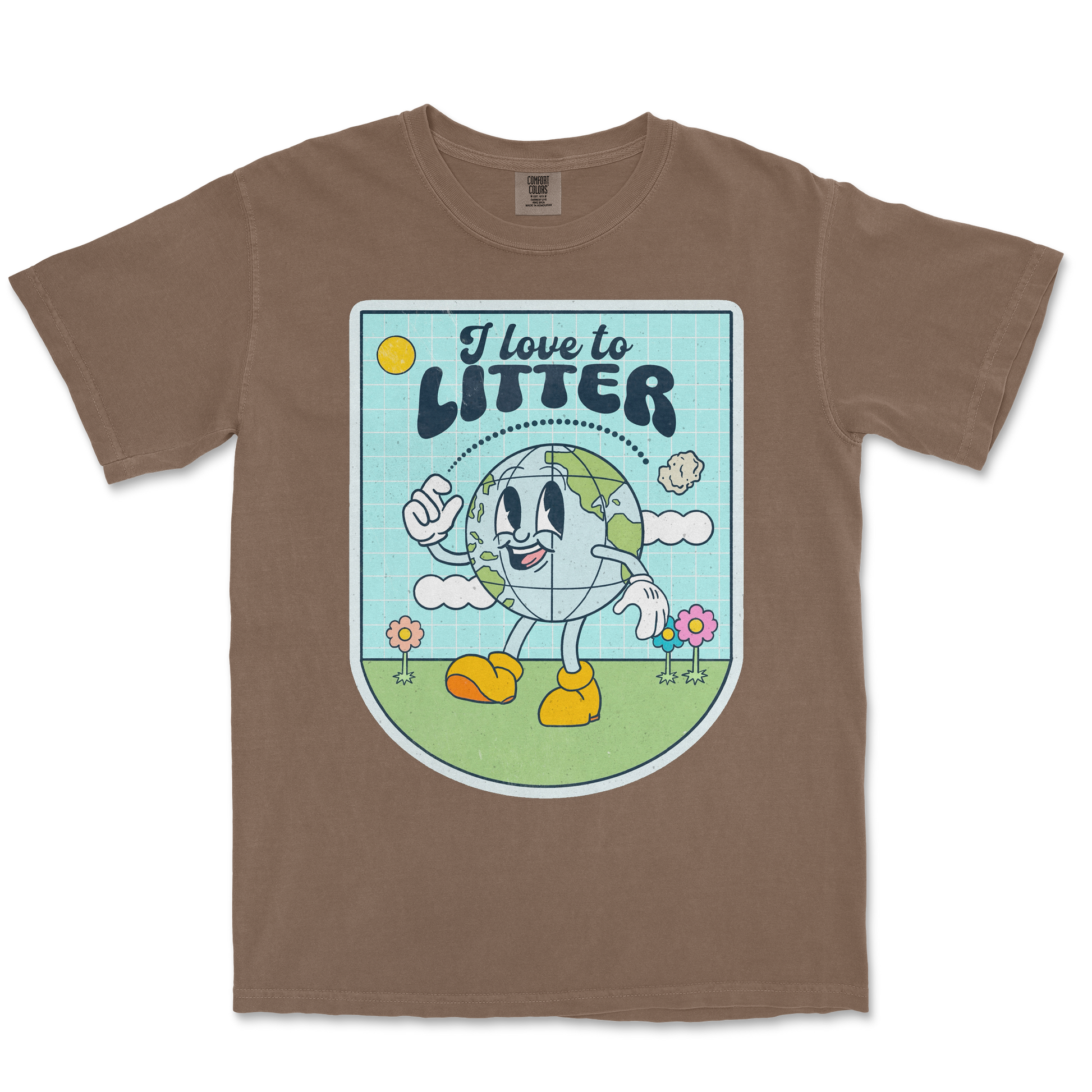 Comfort Colors T-Shirt Earth Day in Espresso