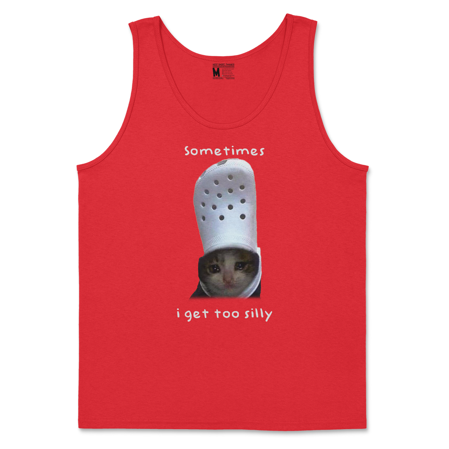 Gildan SoftStyle Tank Top Got Too Silly in Red