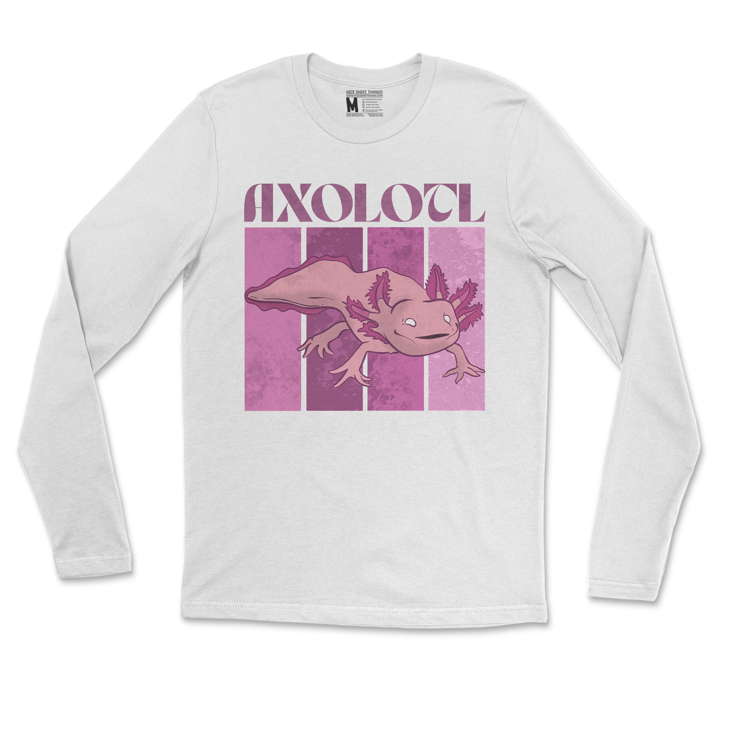 Gildan SoftStyle Long Sleeve Axolotl in White