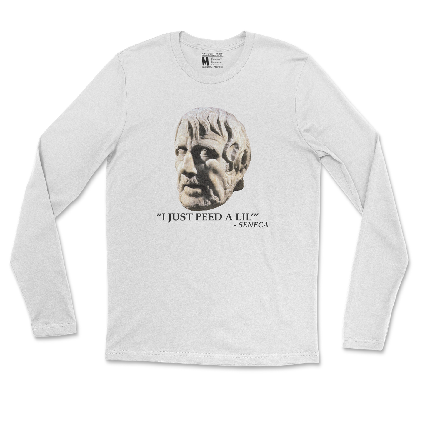 Gildan SoftStyle Long Sleeve Seneca Pee in White