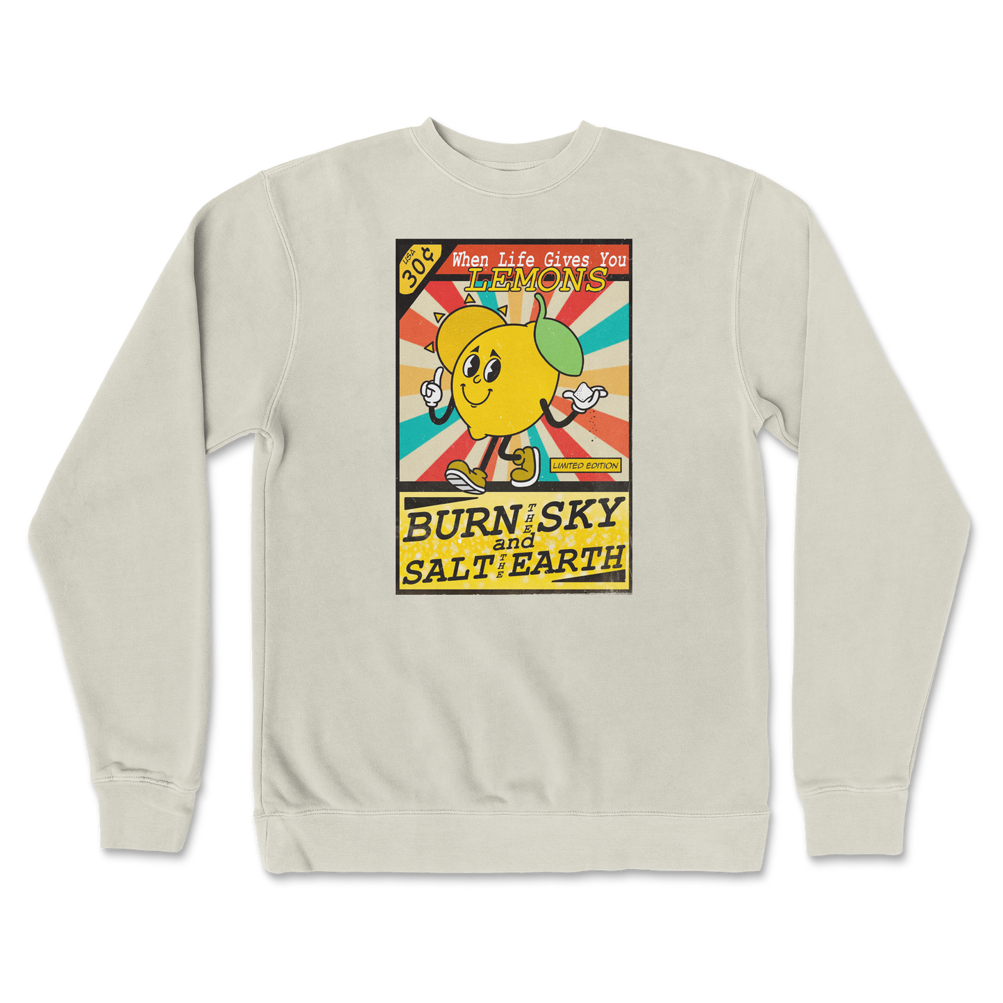 Independent Clothing Co. Crew Neck Life Gives You Lemons in Bone