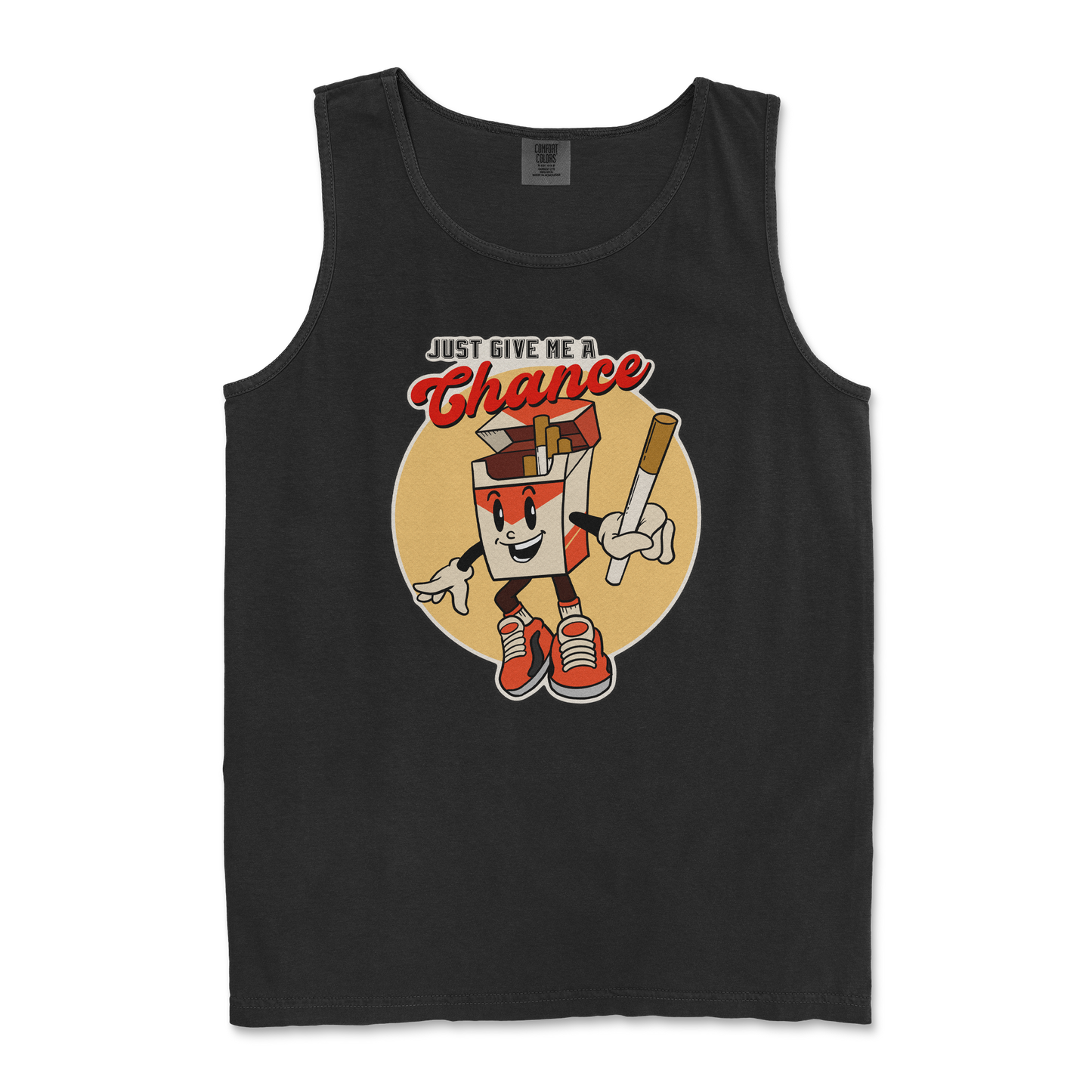 Comfort Colors Tank Top Vintage Cigarette in Black