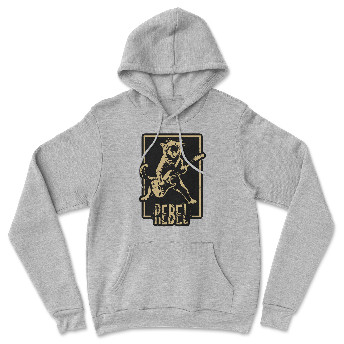 Heavy Blend Hoodie Rebel Kitty in Grey Heather