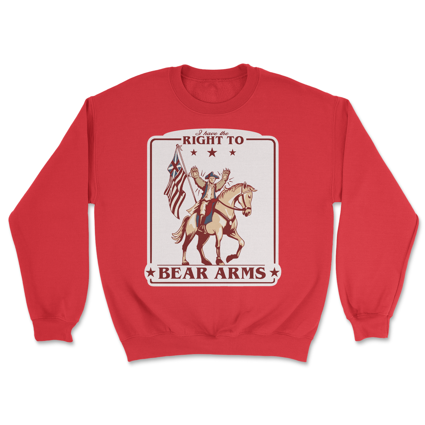 Heavy Blend Crew Neck Right to Bear Arms in Red