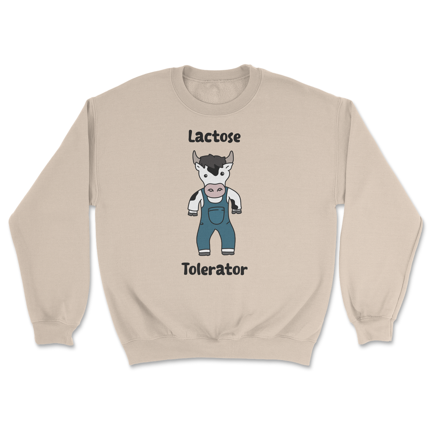 The Nice Shirt Crew Neck Lactose Tolerator  in Sand