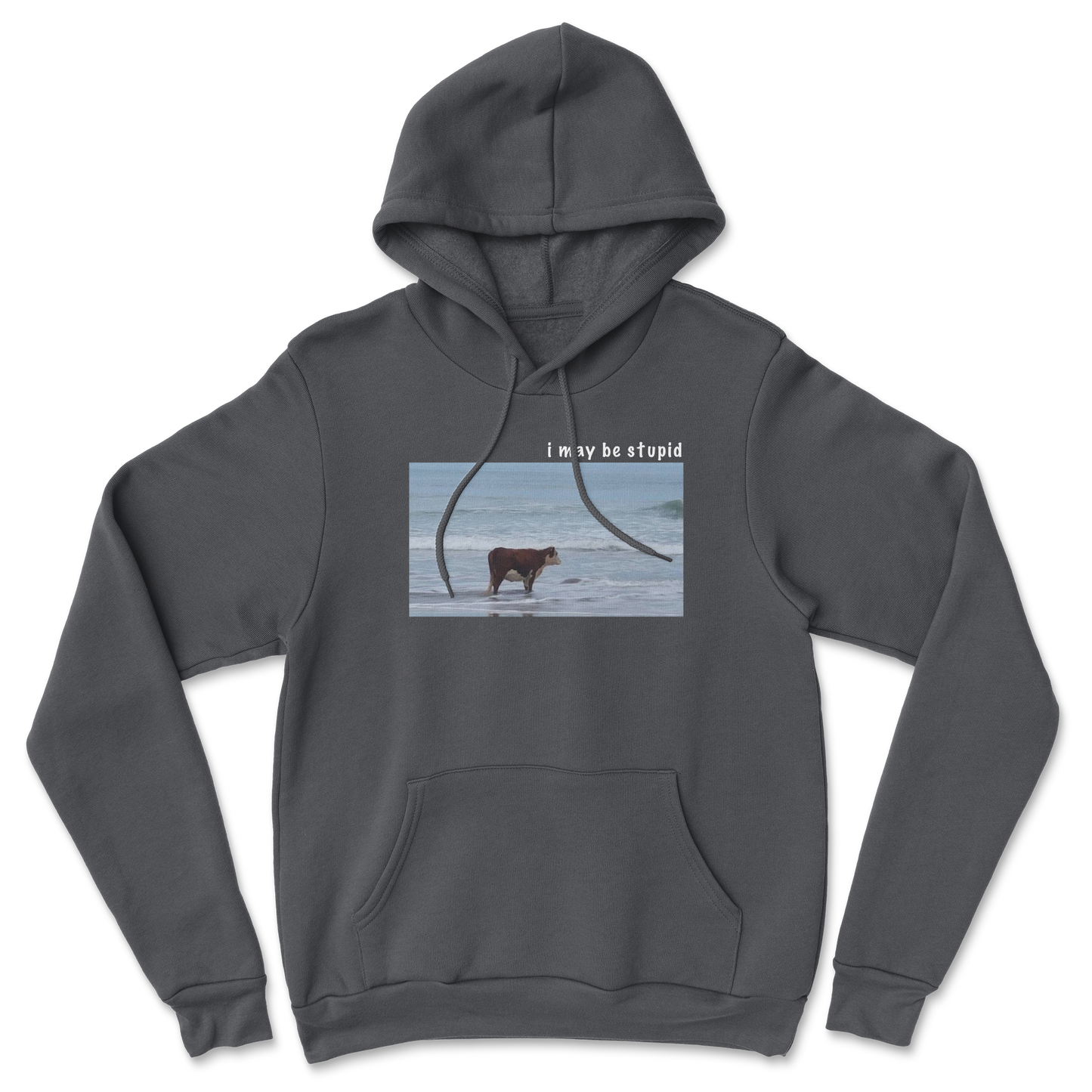 Heavy Blend Hoodie Stupid in Black