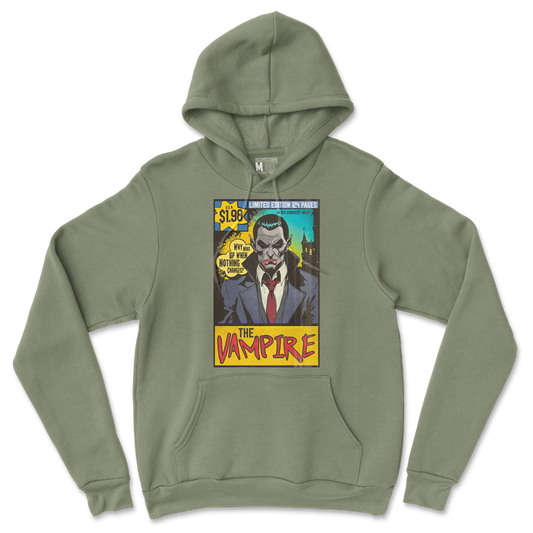 The Nice Shirt Hoodie Sad Vampire in Military-Green