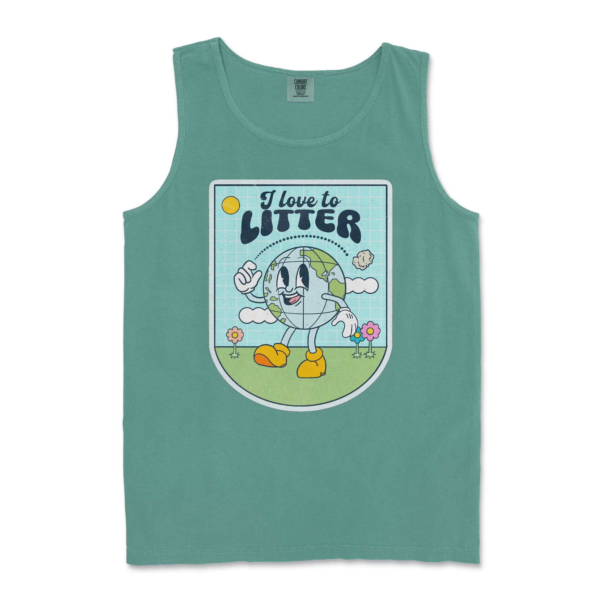 Comfort Colors Tank Top Earth Day in Light Green
