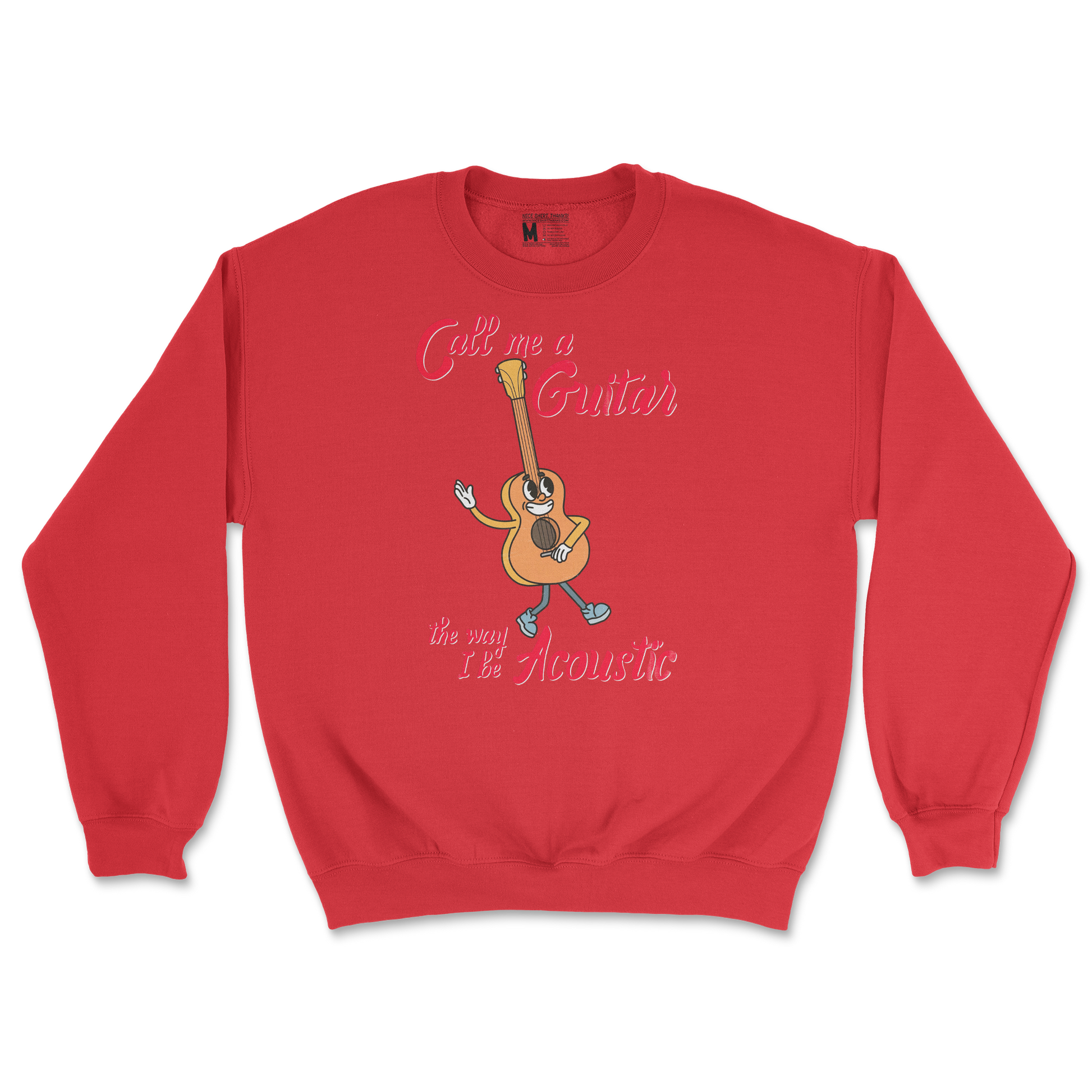 Gildan SoftStyle Crew Neck I Do Be Acoustic  in Red