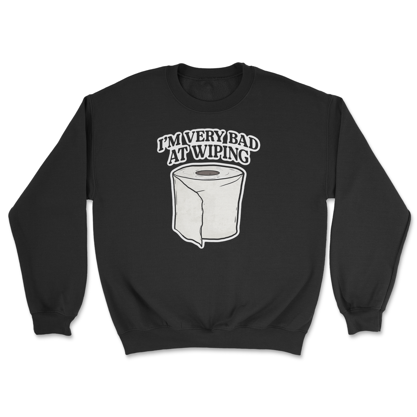 Heavy Blend Crew Neck Bad Wiper in Black