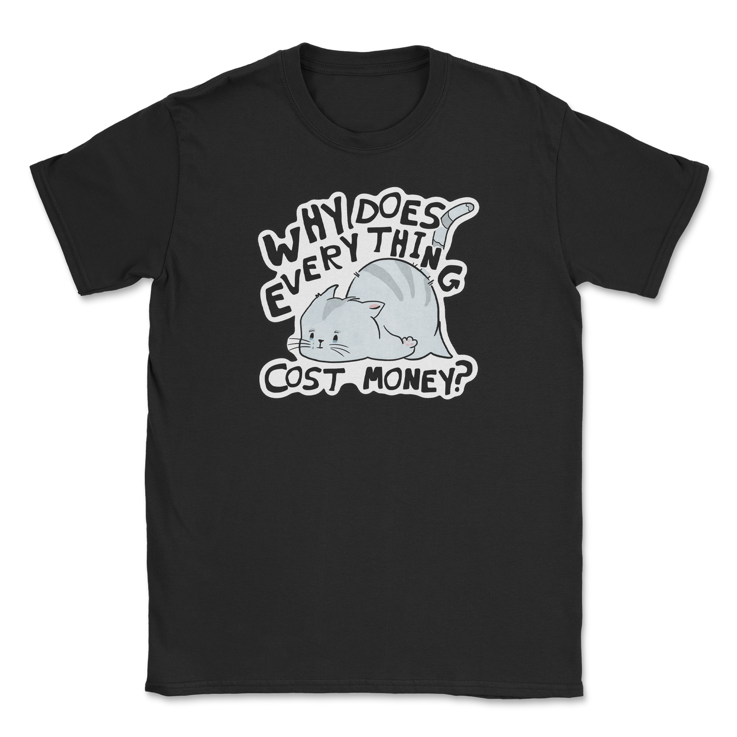 Heavy Blend T-Shirt Broke Cat in Black