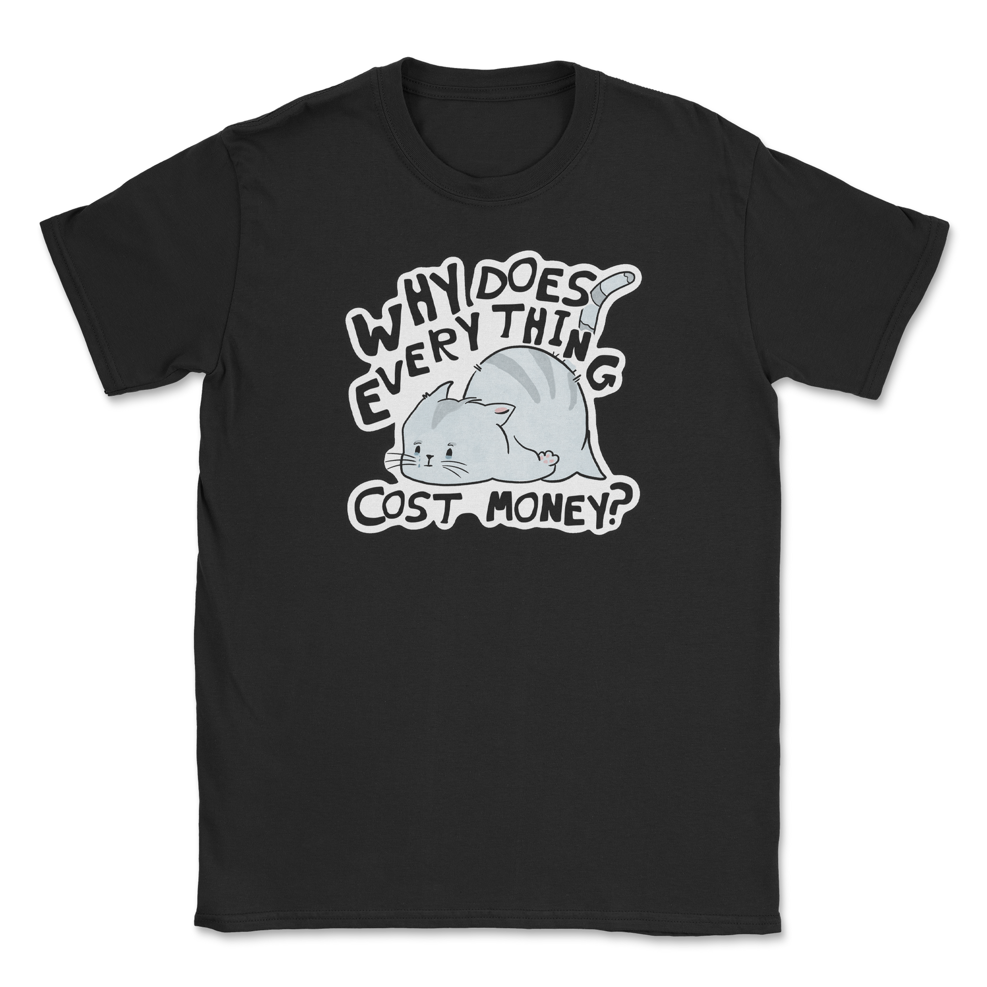 Heavy Blend T-Shirt Broke Cat in Black