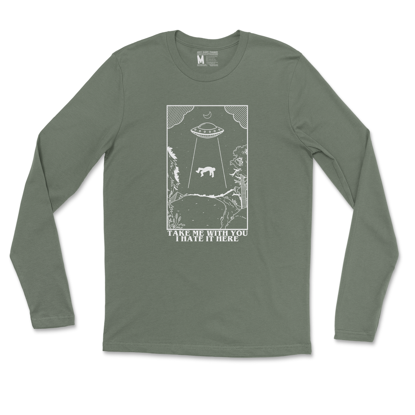 Gildan SoftStyle Long Sleeve in Military Green