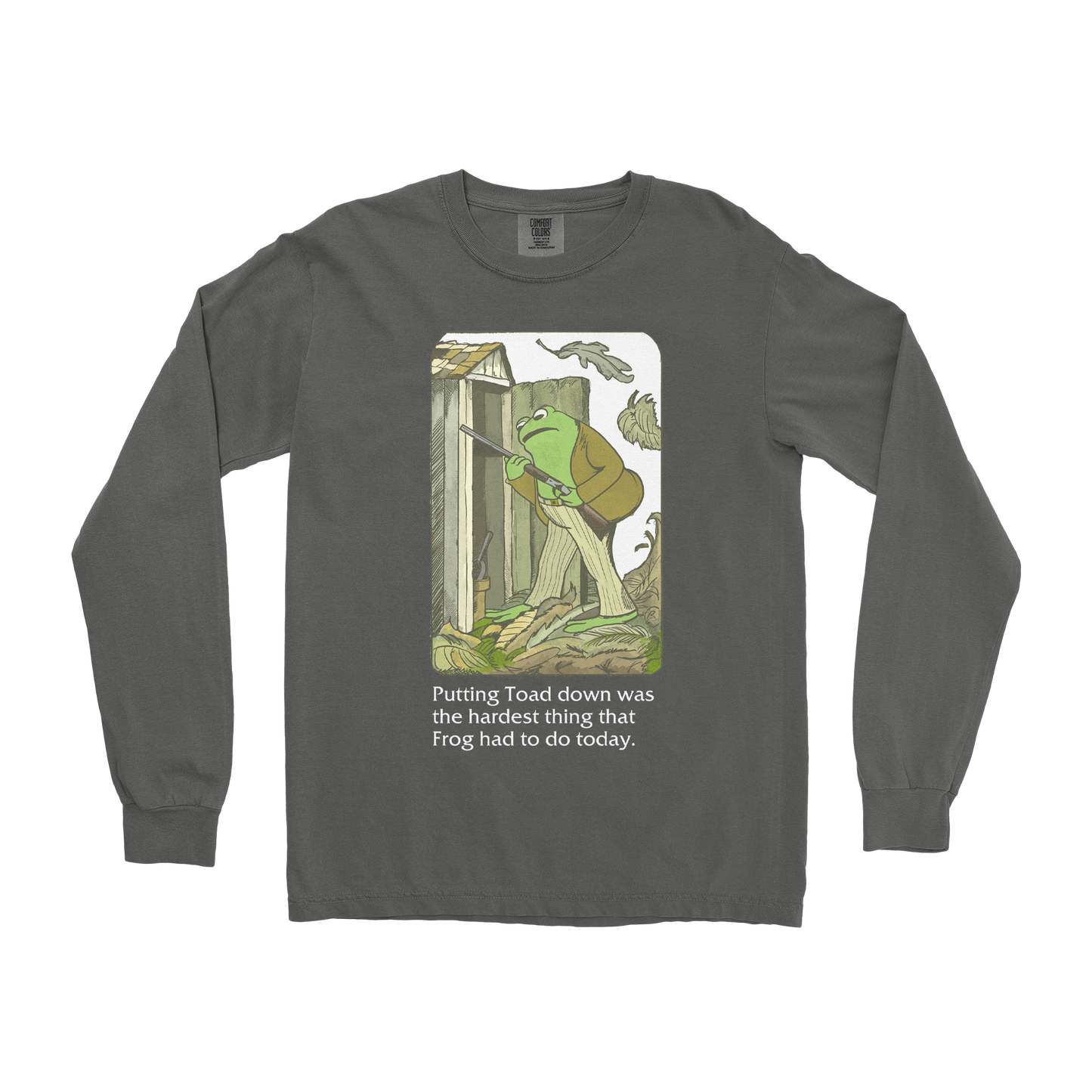 Comfort Colors Long Sleeve Frog and Toad in Pepper