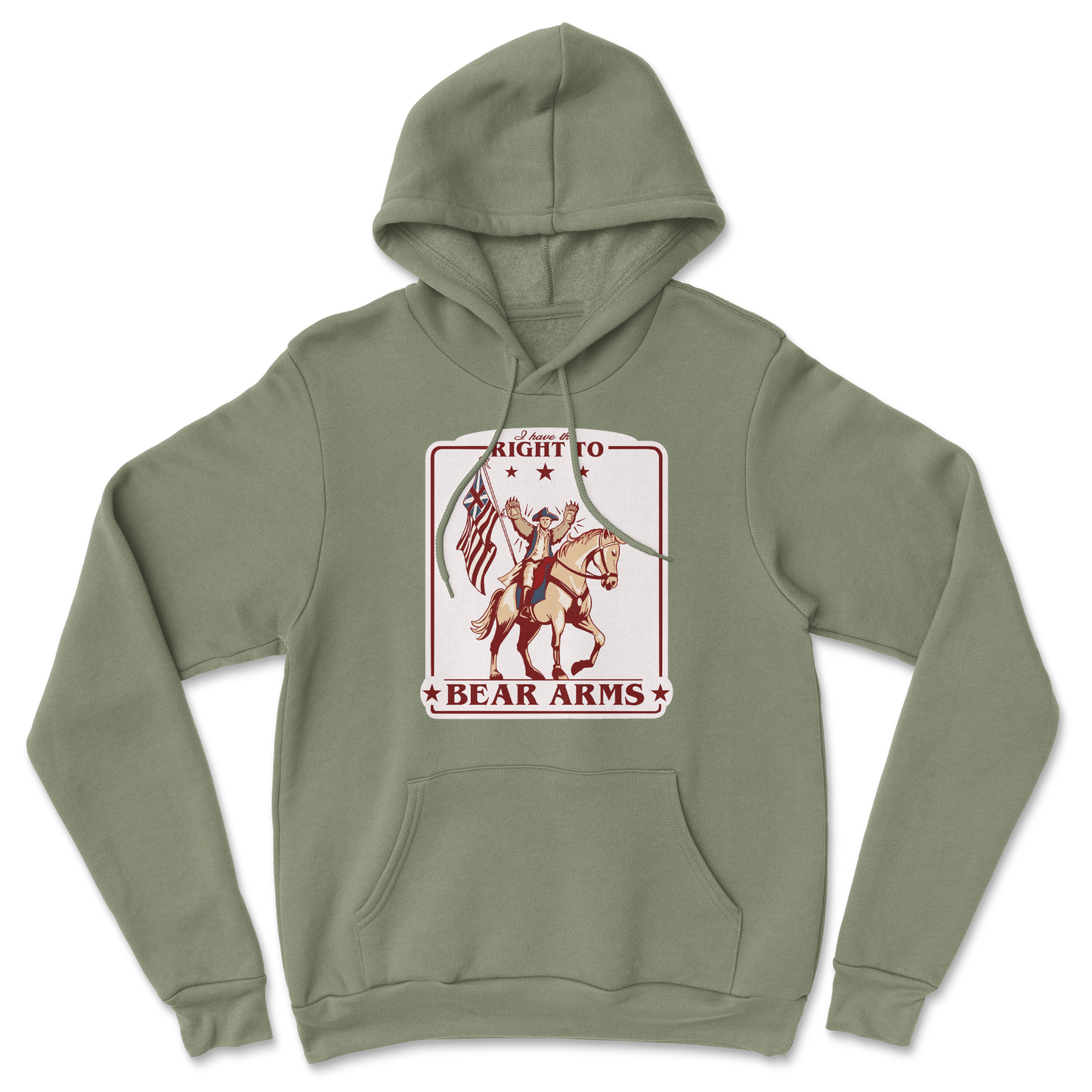 Heavy Blend Hoodie Right to Bear Arms in Military Green