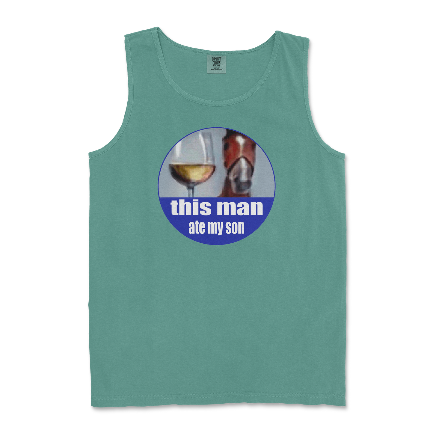 Comfort Colors Tank Top This Man Ate My Son in Light-Green