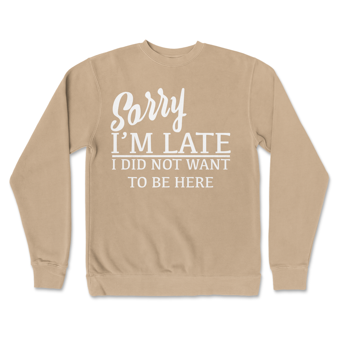 Independent Clothing Co. Crew Neck Late in Sandstone