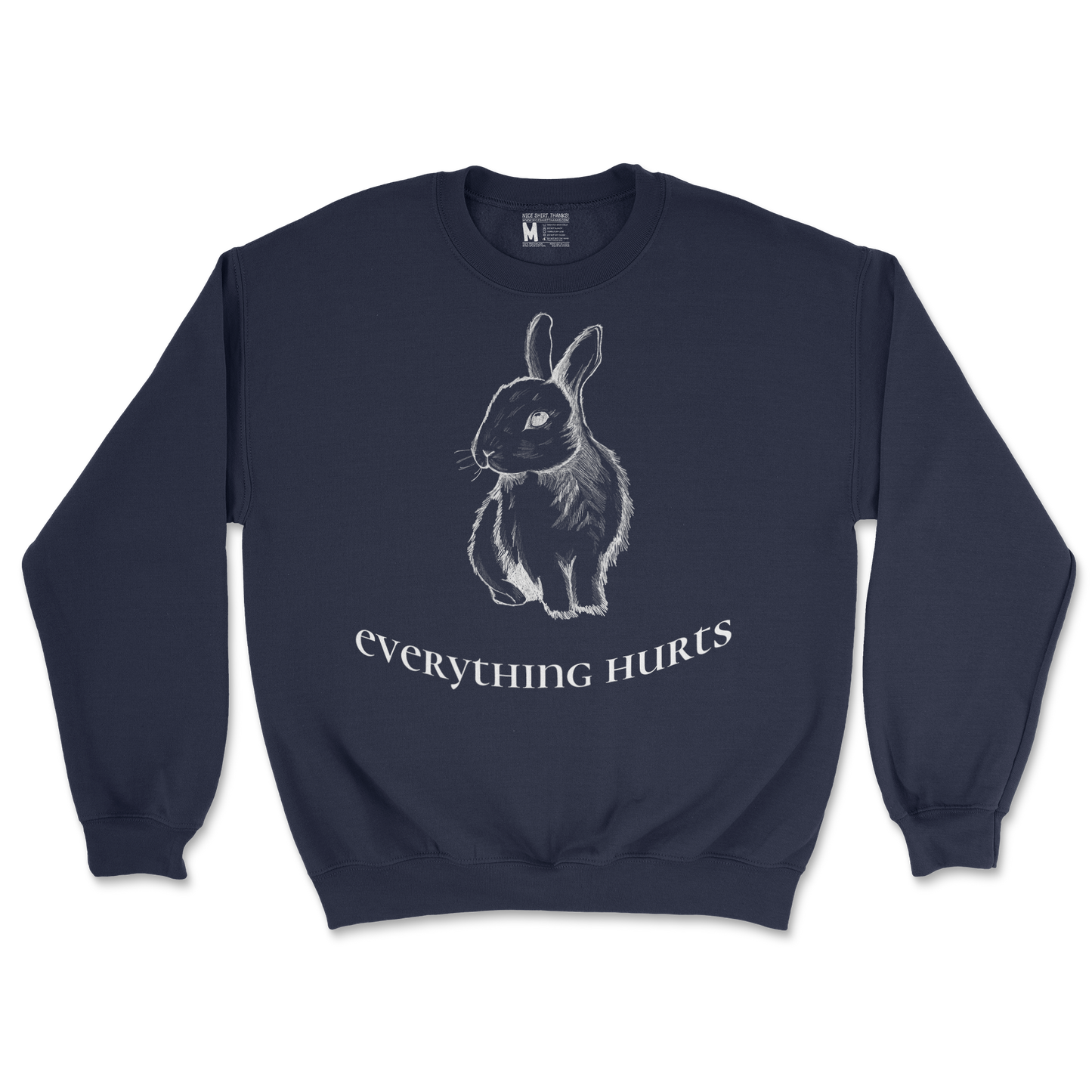 Gildan SoftStyle Crew Neck Everything Hurts in Navy