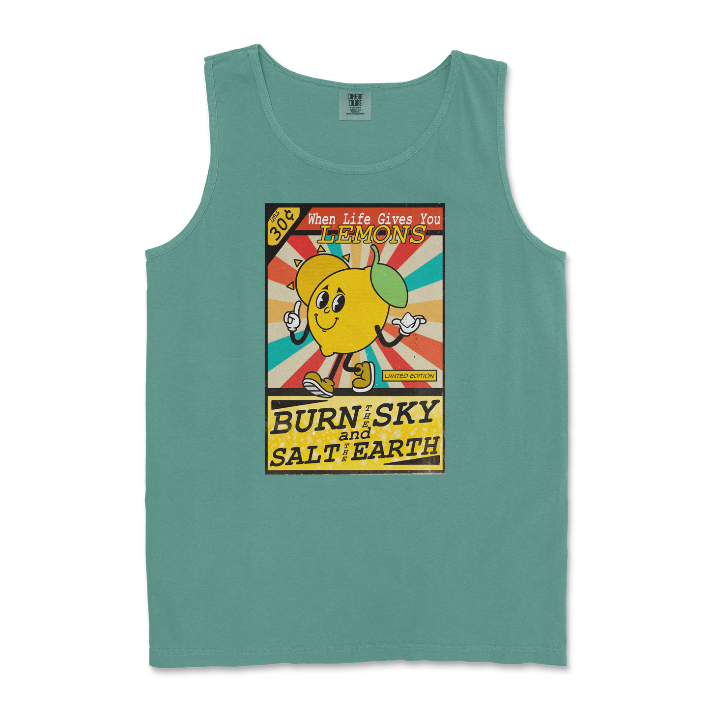 Comfort Colors Tank Top Life Gives You Lemons in Light-Green