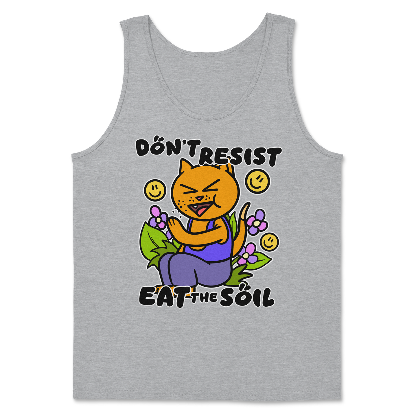 The Nice Shirt Tank Top Eat The Soil in Sport-Grey