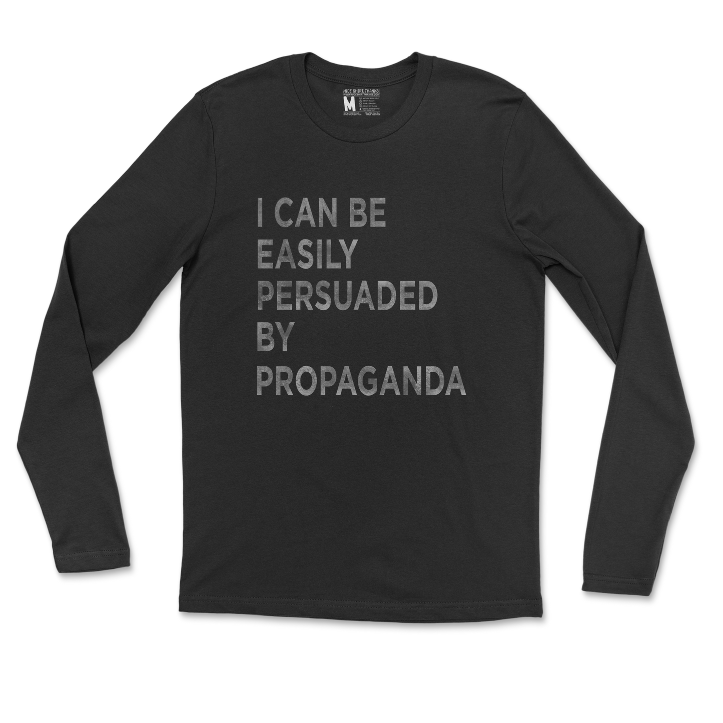 Gildan SoftStyle Long Sleeve Propaganda in Black