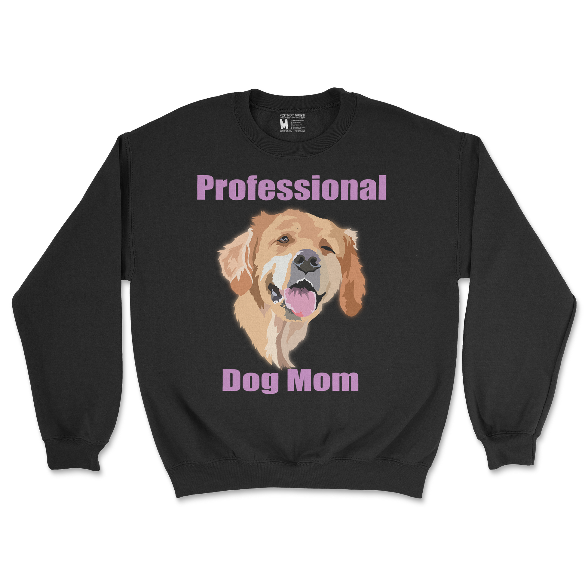 Gildan SoftStyle Crew Neck Dog Mom in Black