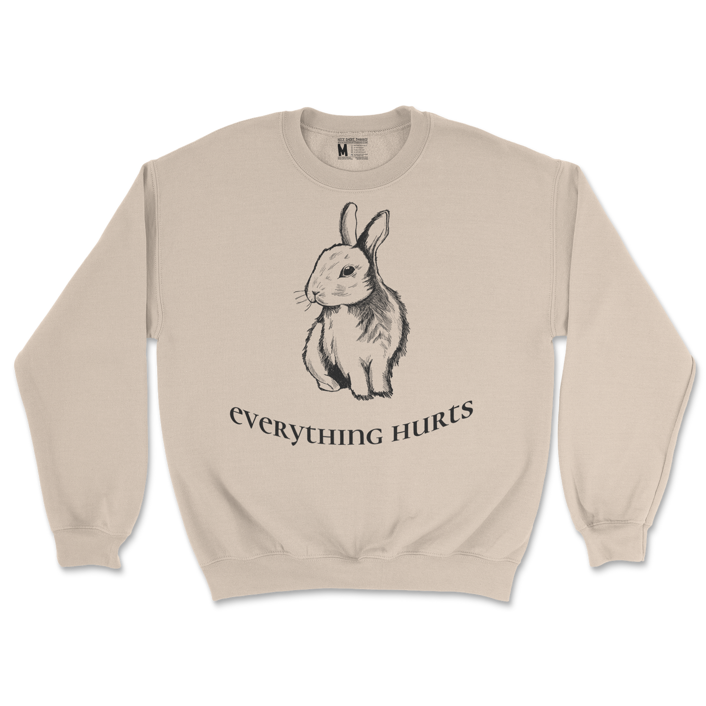 Gildan SoftStyle Crew Neck Everything Hurts in Sand