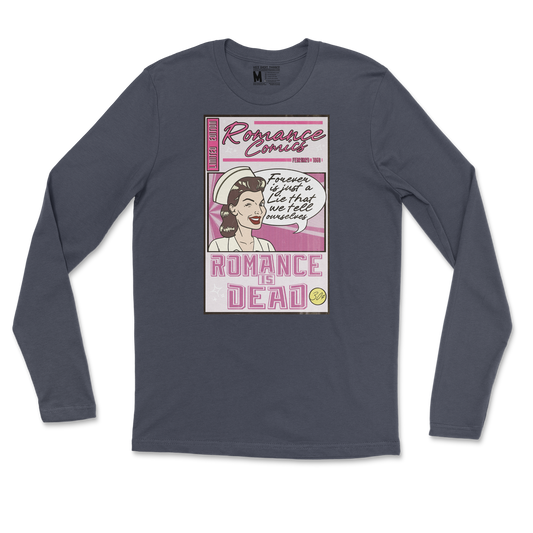Gildan SoftStyle Long Sleeve Romance is Dead in Navy