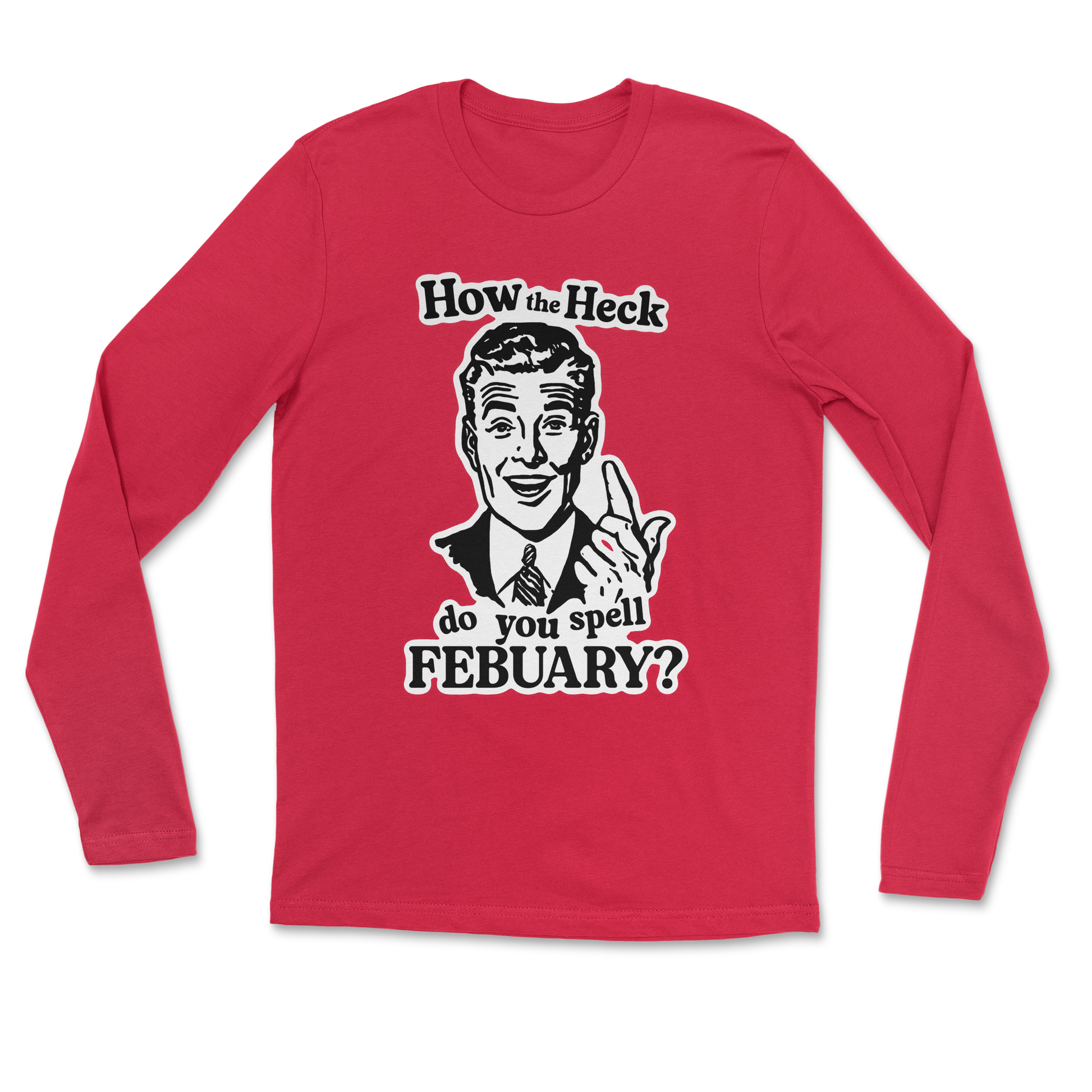 Heavy Blend Long Sleeve February in Red