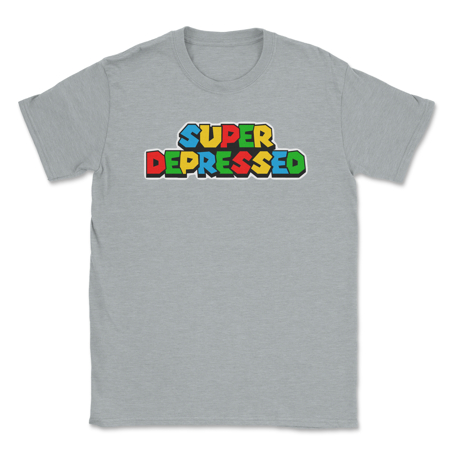 Heavy Blend T-Shirt Super Depressed in Sports Grey
