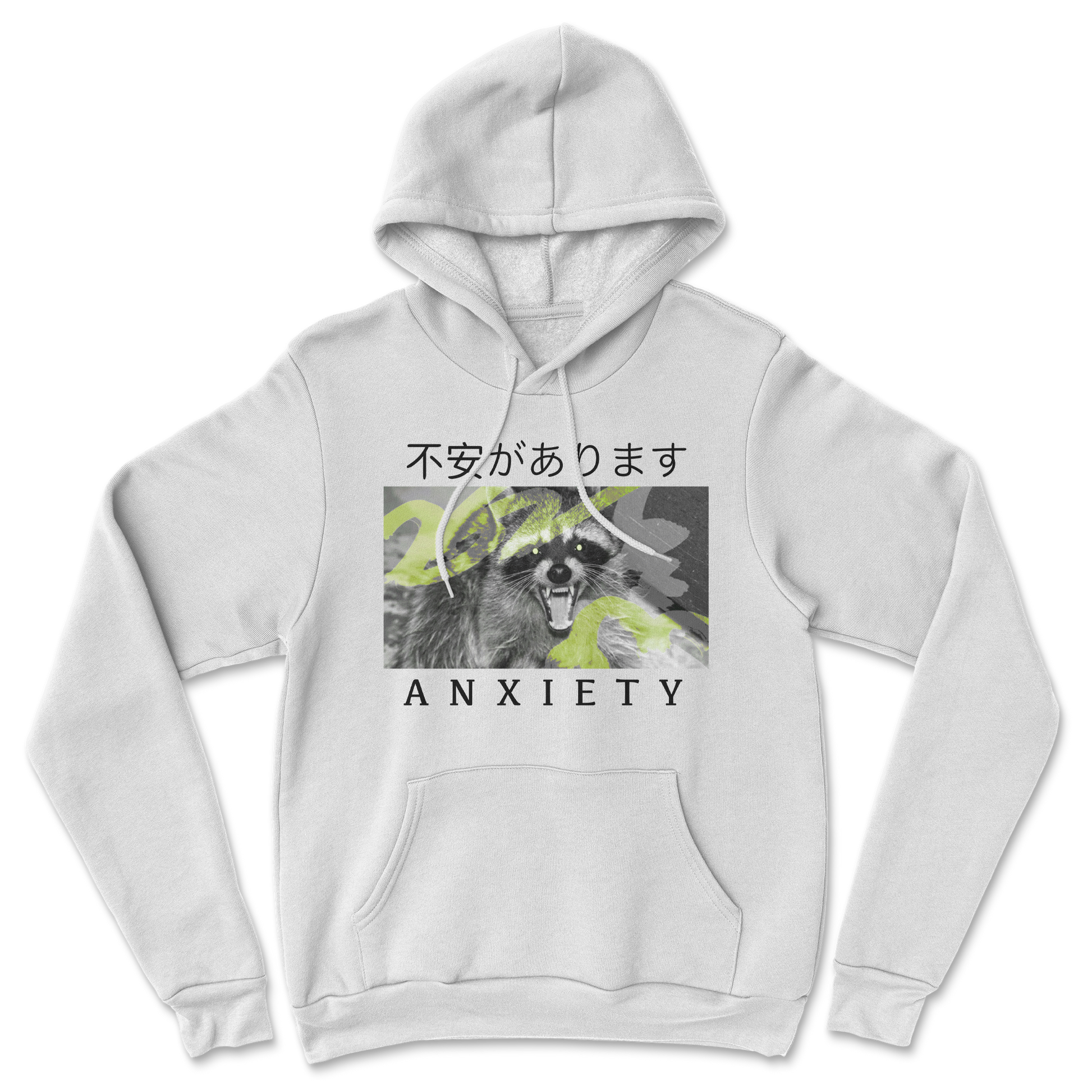 Heavy Blend Hoodie Anxiety in White