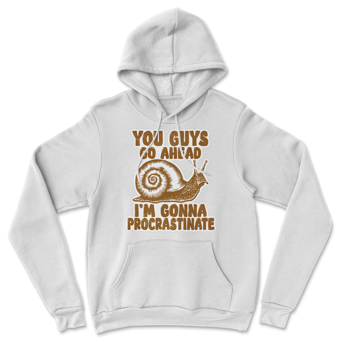 The Nice Shirt Hoodie Procrastinating Snail in White