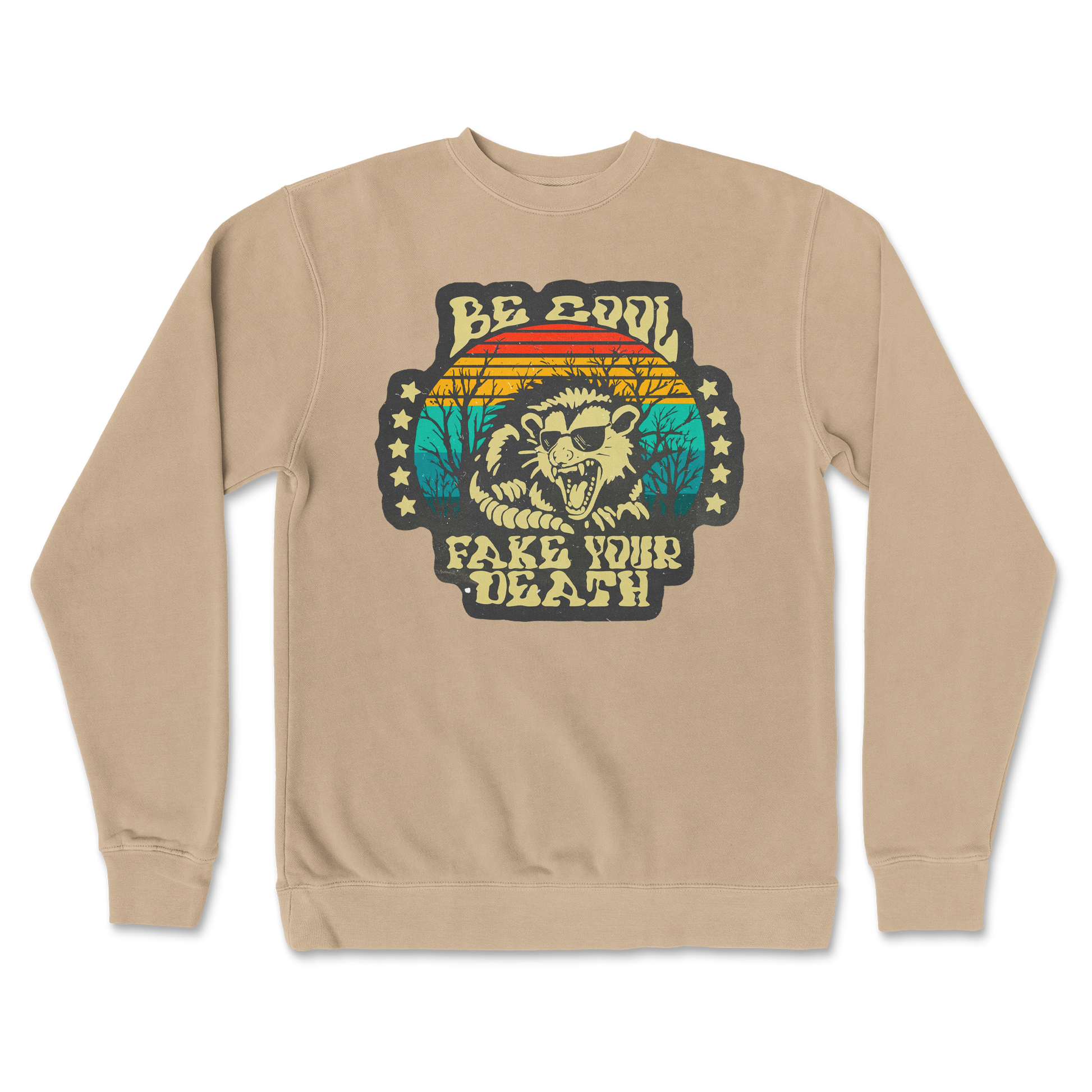 Independent Clothing Co. Crew Neck Fake Your Death in Sandstone