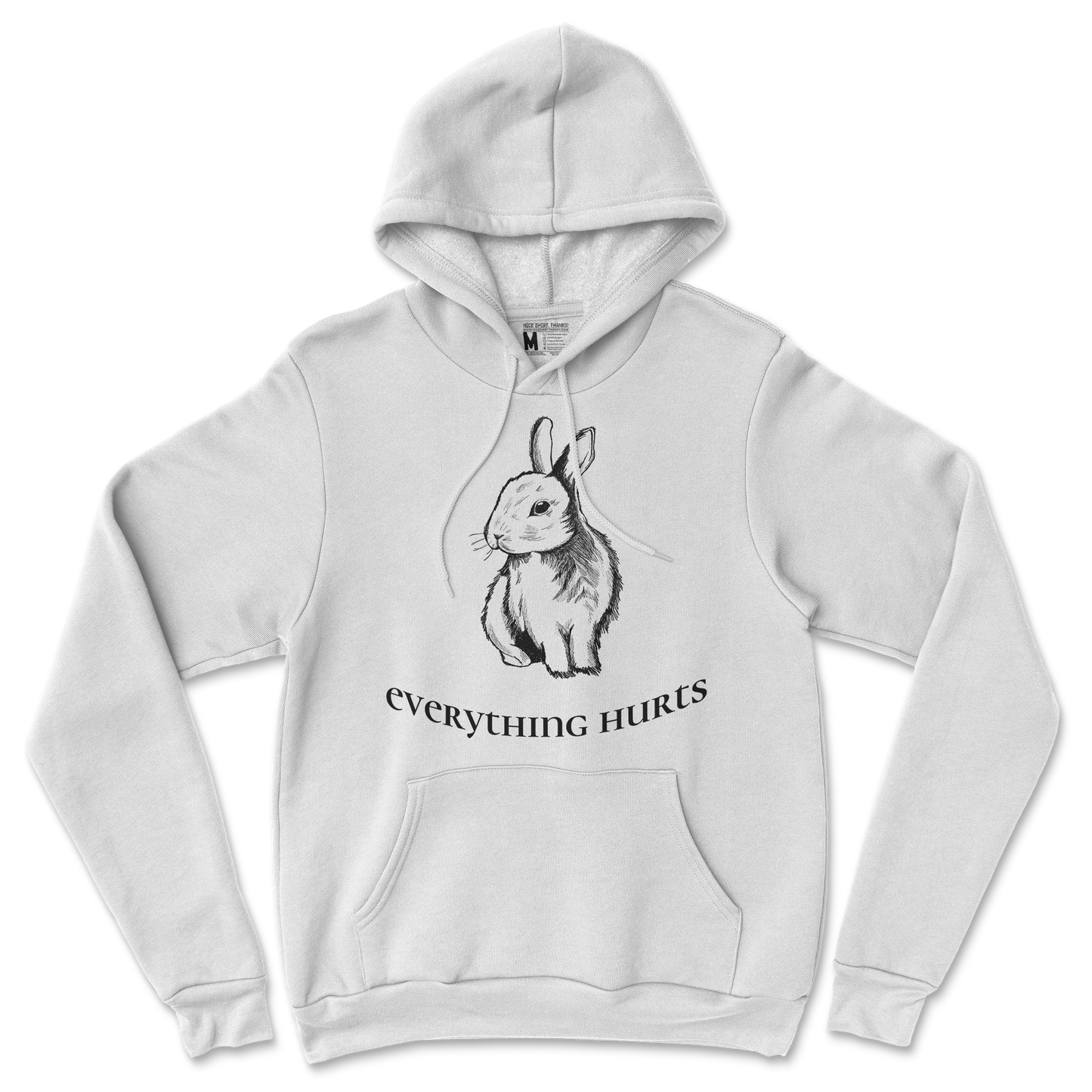 Gildan SoftStyle Hoodie Everything Hurts in White