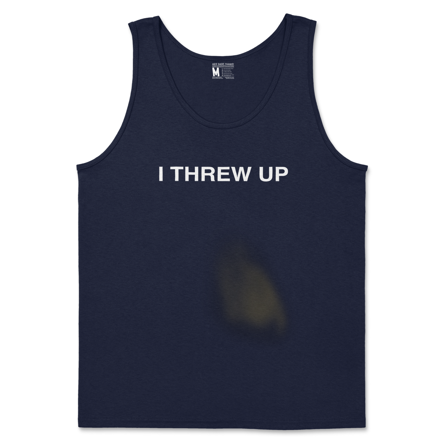 Gildan SoftStyle Tank Top Mom I Threw Up in Navy
