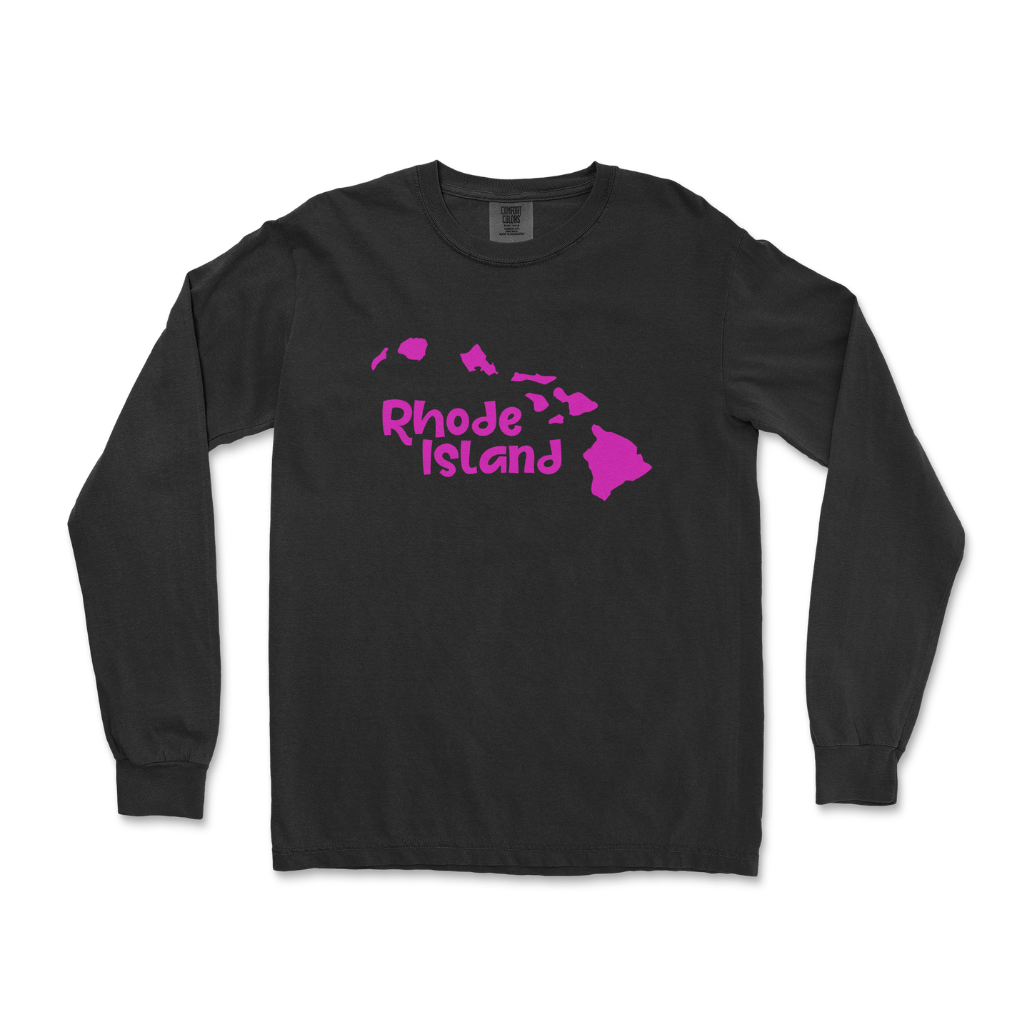 Comfort Colors Long Sleeve Rhode Island in Black