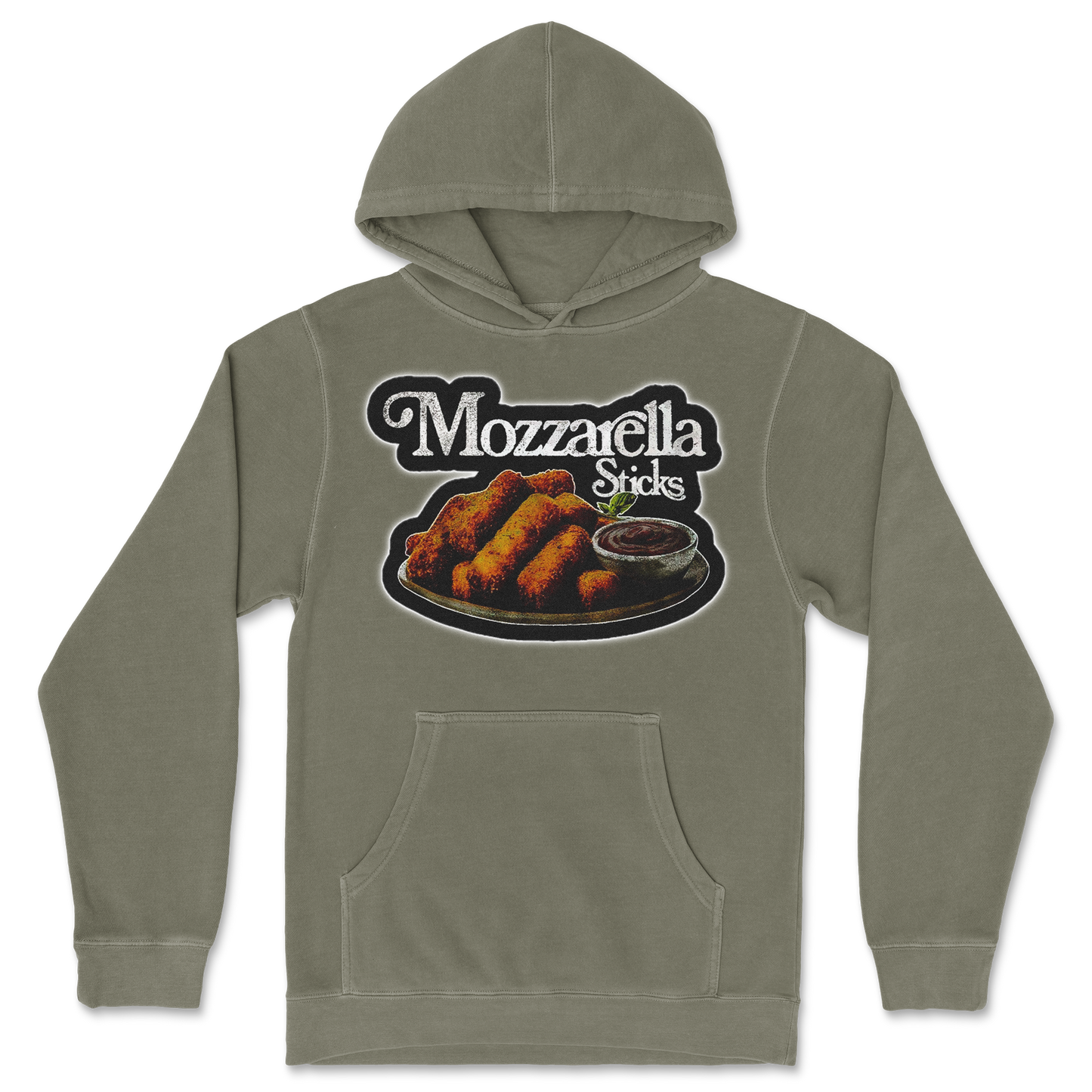 Independent Clothing Co. Hoodie Mozzarella Sticks in Olive