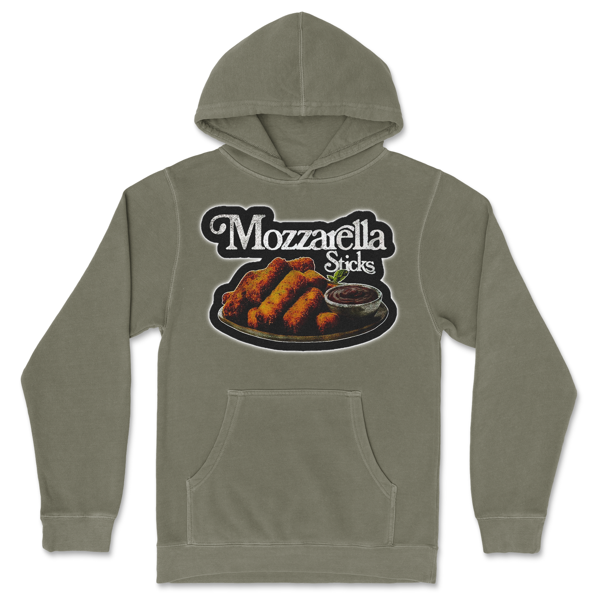 Independent Clothing Co. Hoodie Mozzarella Sticks in Olive