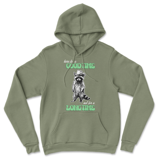 The Nice Shirt Hoodie Here For A Good Time  in Military-Green