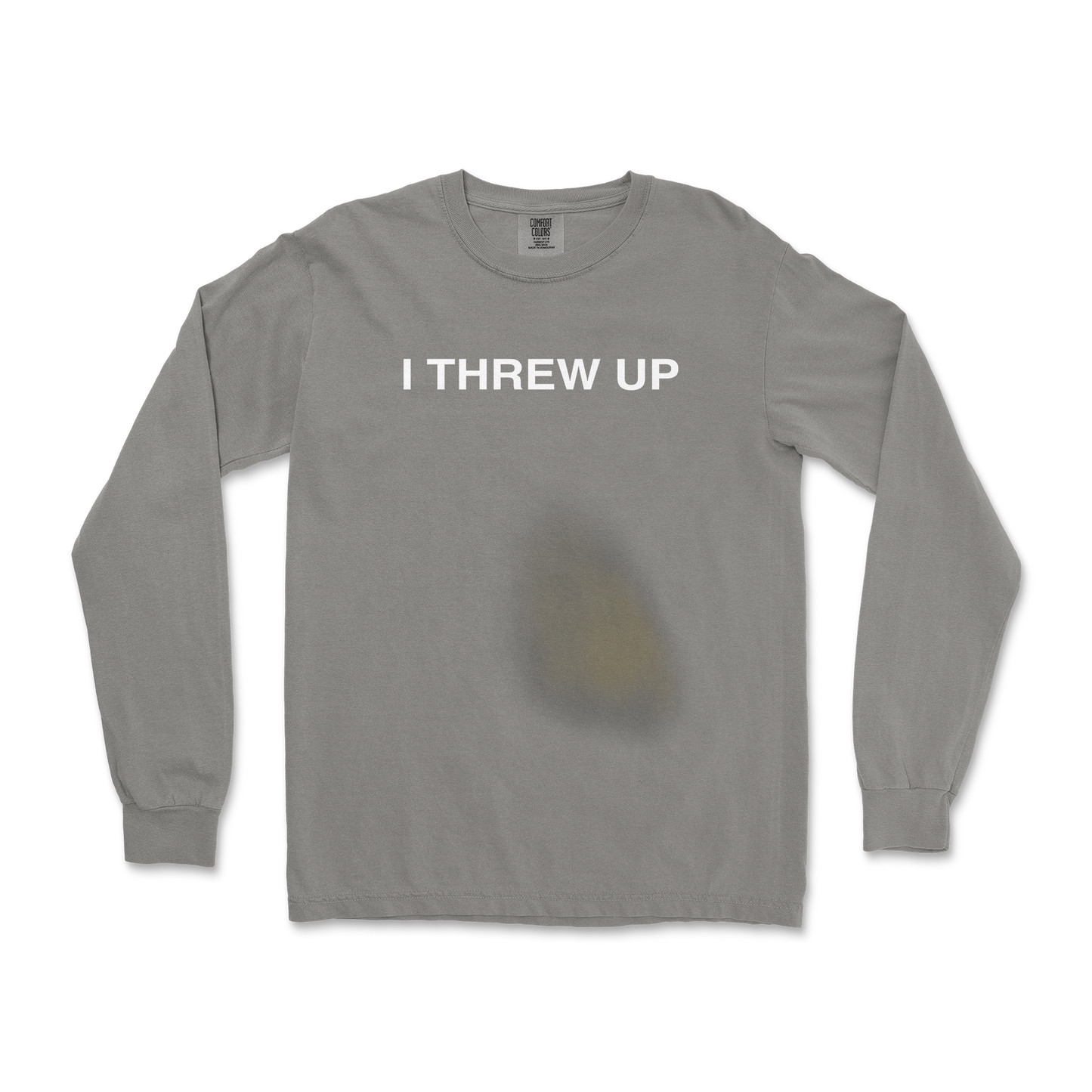 Comfort Colors Long Sleeve Mom I Threw Up in Grey