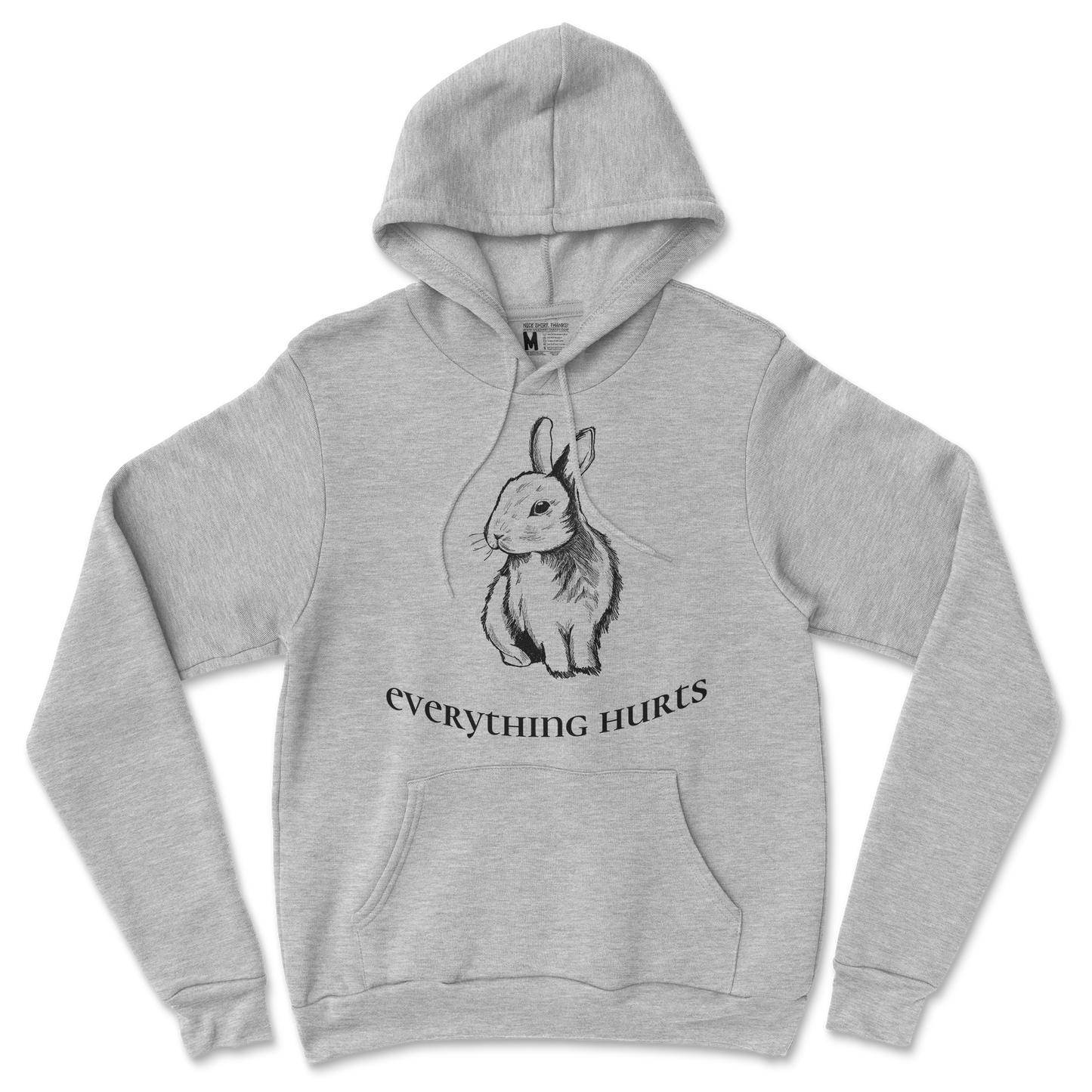 Gildan SoftStyle Hoodie Everything Hurts in Sports Grey