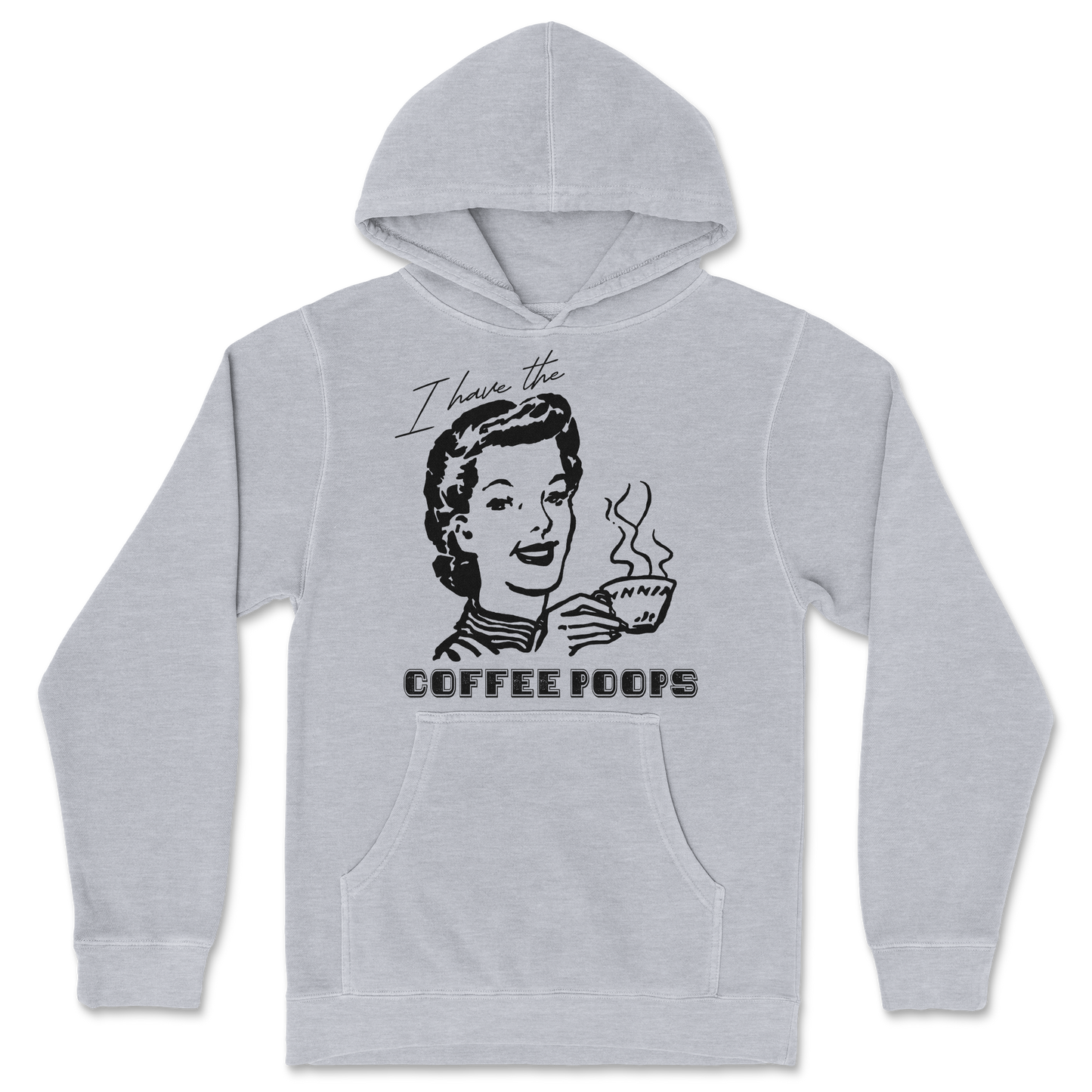 Independent Clothing Co. Hoodie Coffee Poops in Grey-Heather
