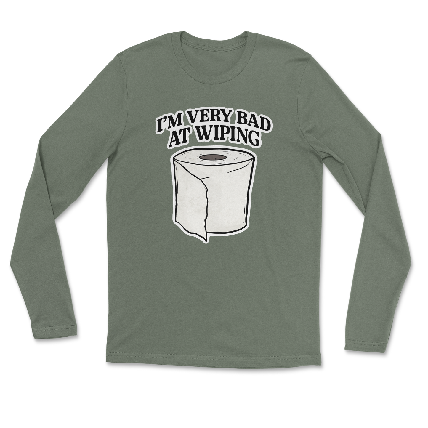 Heavy Blend Long Sleeve Bad Wiper in Military Green