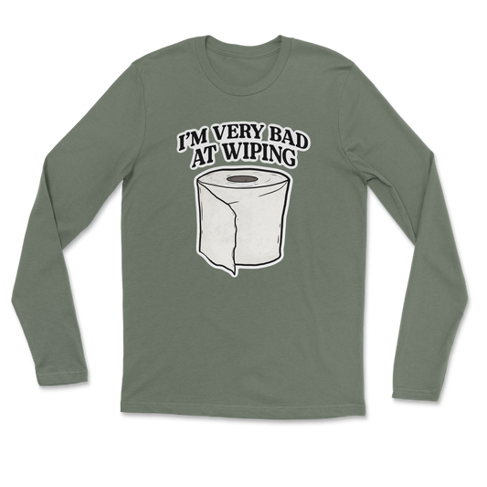 Heavy Blend Long Sleeve Bad Wiper in Military Green