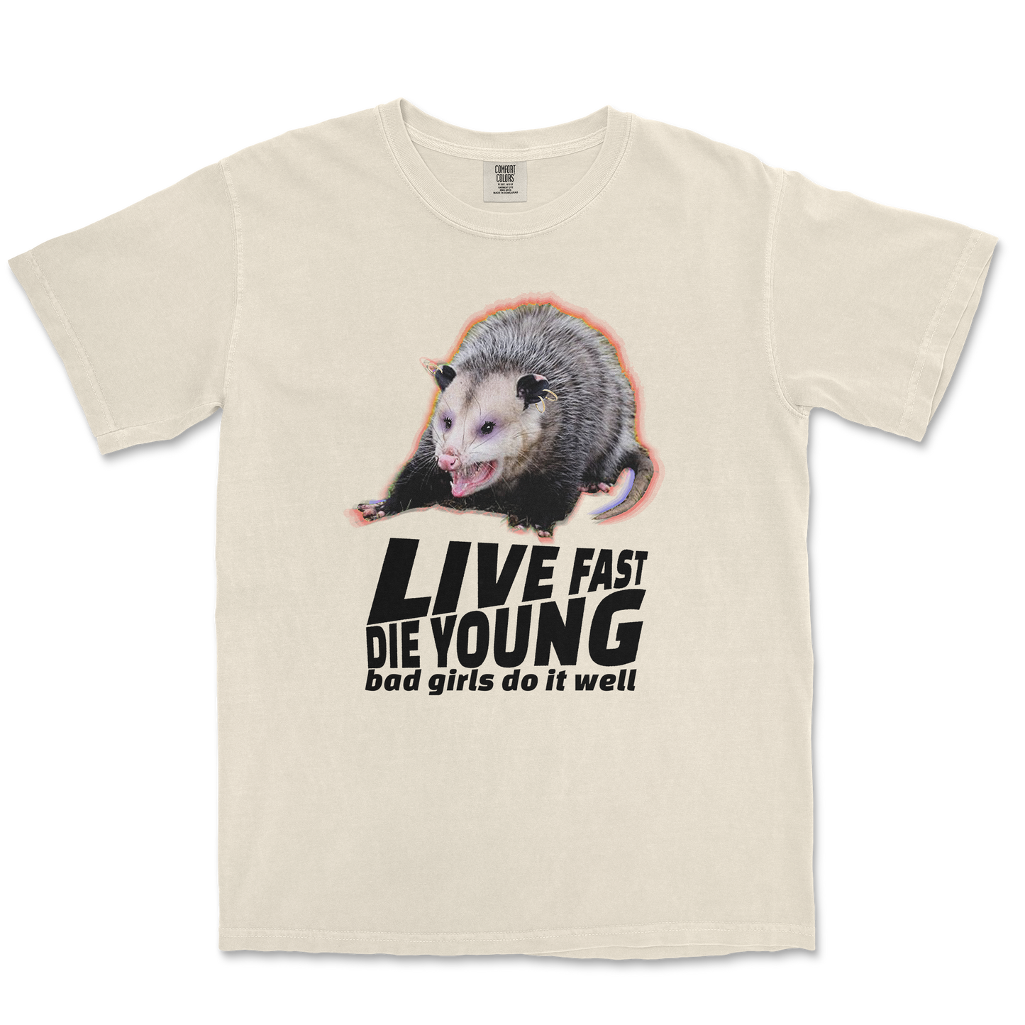 Comfort Colors T-Shirt Live Fast Die Young in Ivory