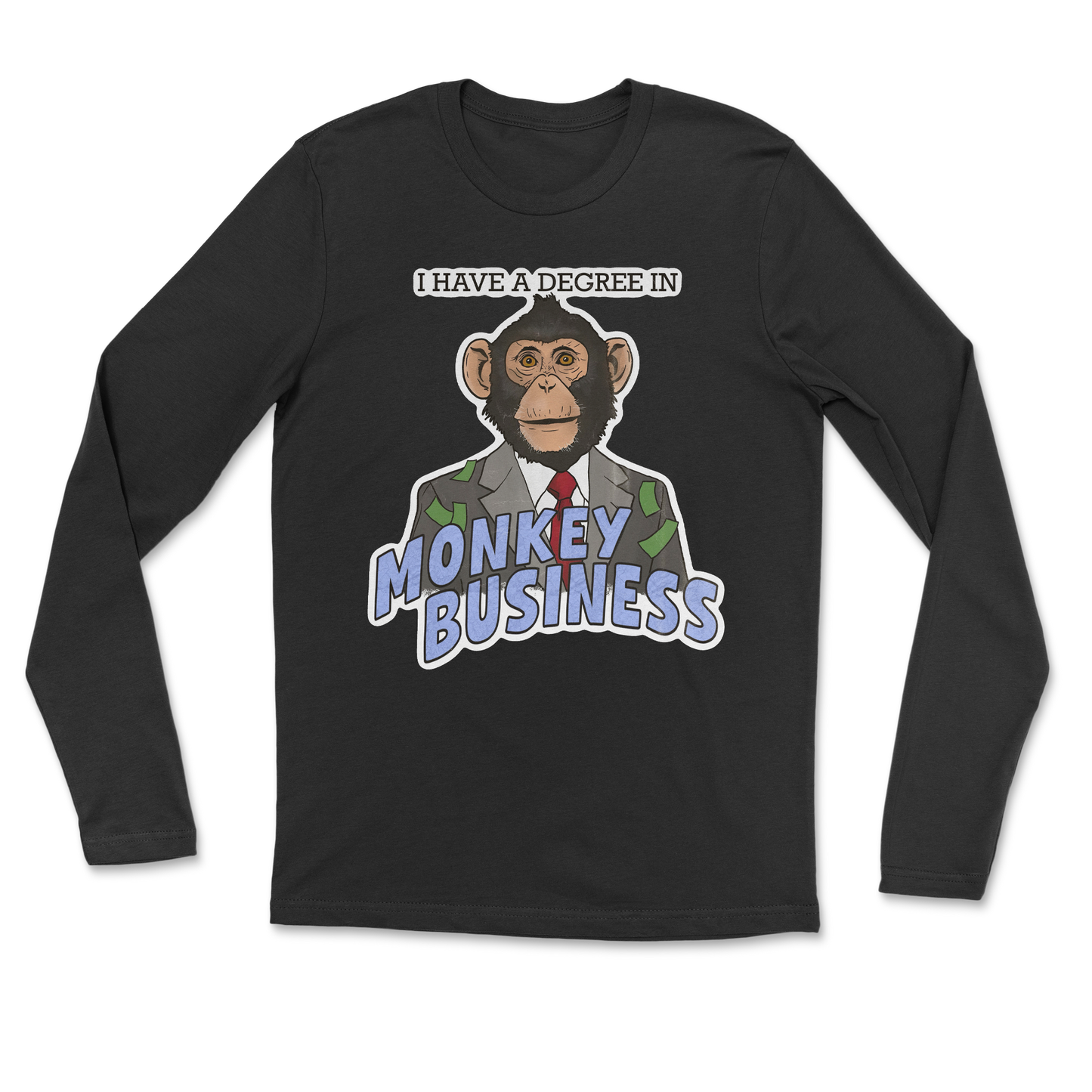 Heavy Blend Long Sleeve Monkey Business in Black