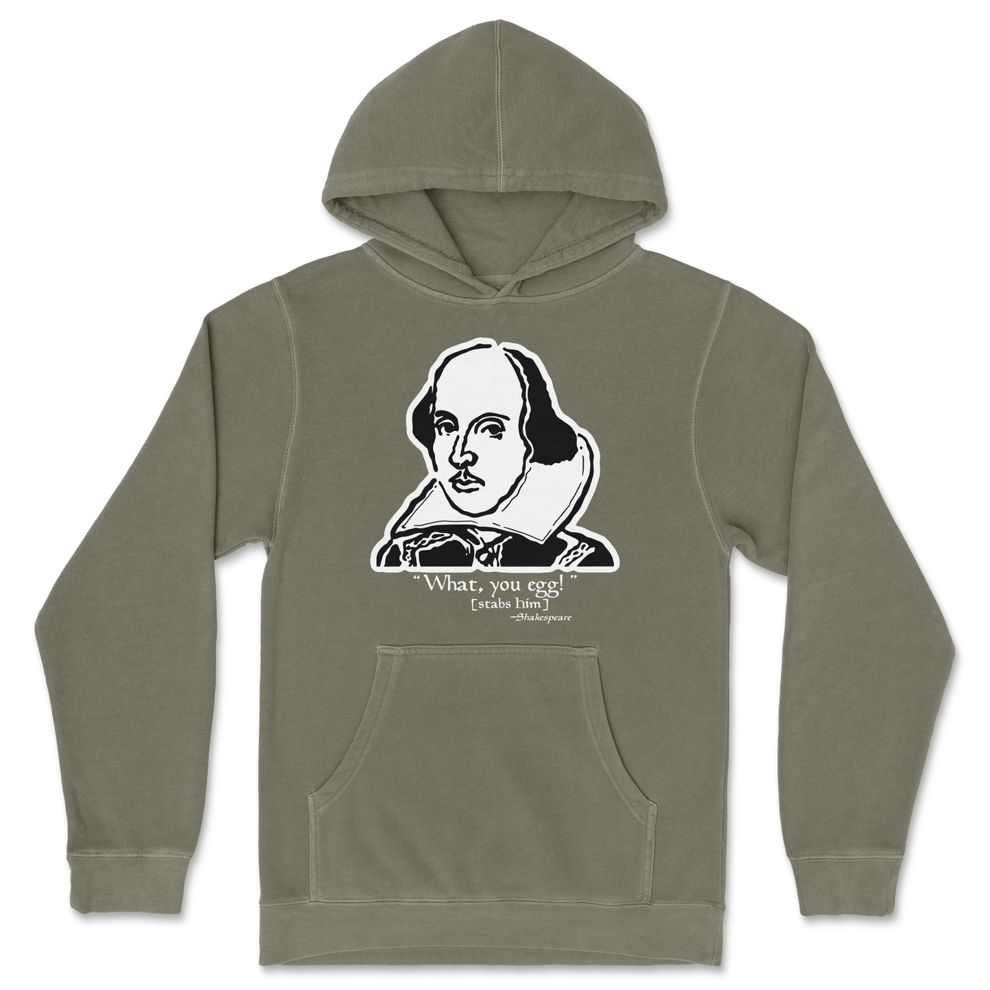 Independent Clothing Co. Hoodie Shakespeare Quote in Olive