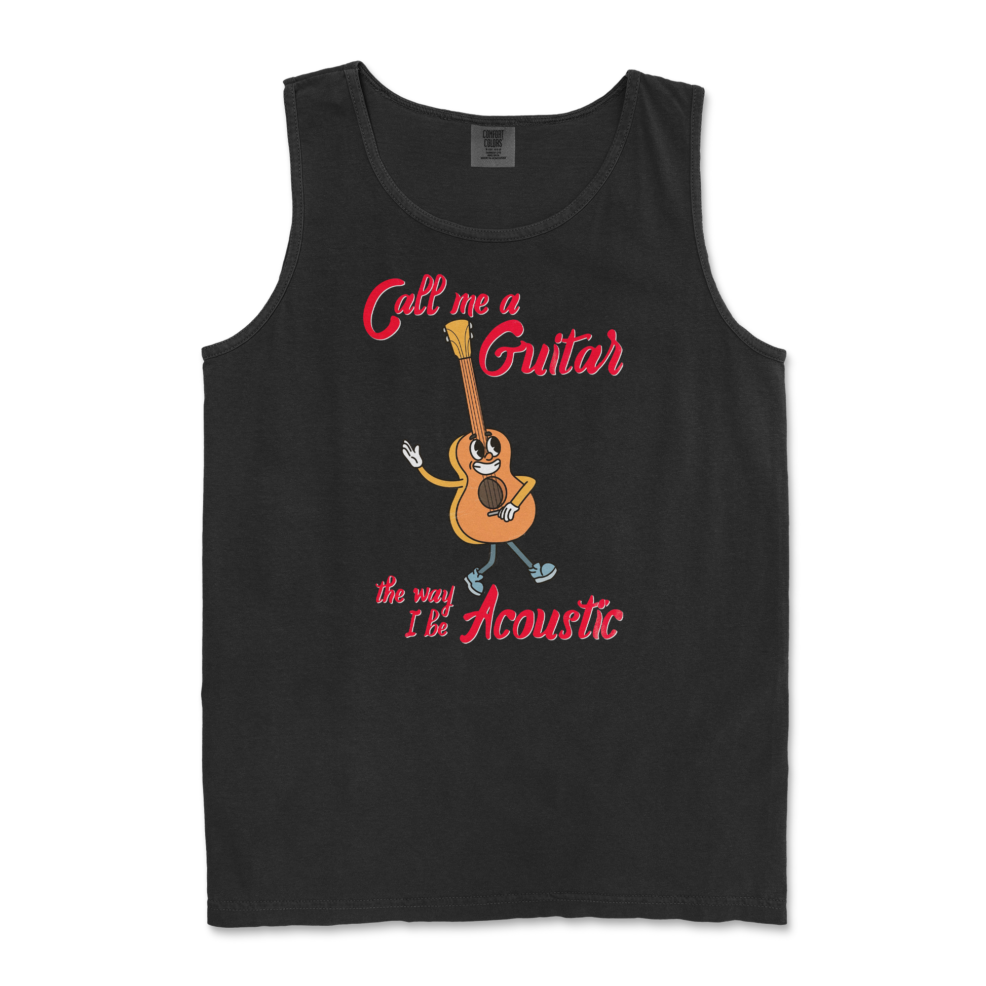 Comfort Colors Tank Top I Do Be Acoustic  in Black