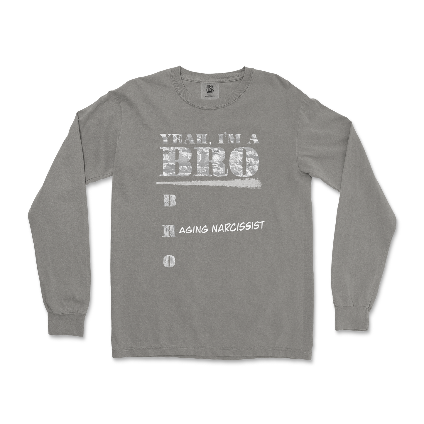 Comfort Colors Long Sleeve Im Your Bro in Grey